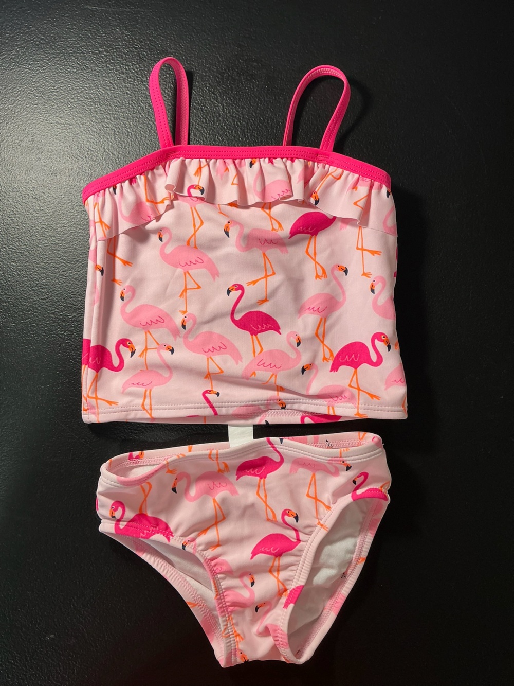 The Children's Place Pink Flamingo Two-Piece Tankini Swim Set